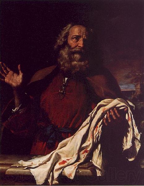  Giovanni Francesco  Guercino Jacob Receiving Joseph's Coat Spain oil painting art